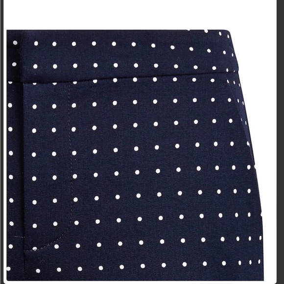 Ralph Lauren® Women’s Polka-Dot Stretch Twill Pant - Navy/White. Size 4 & 14 - Picture 2 of 4